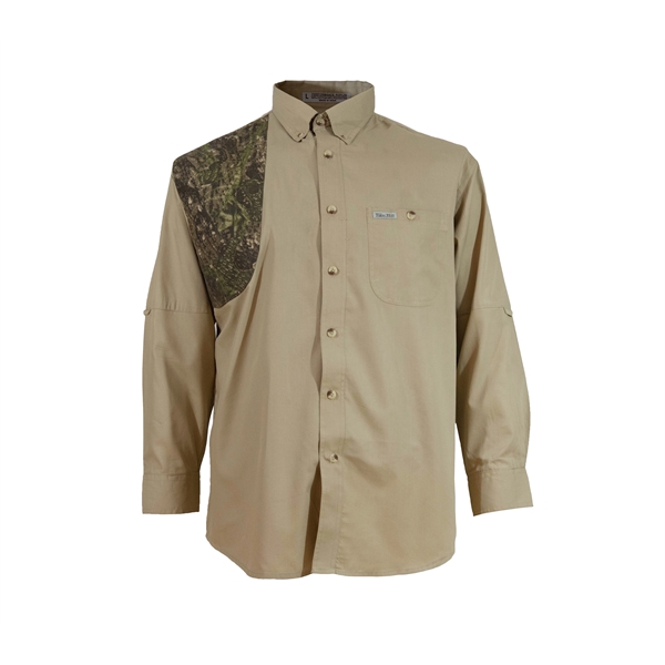 Hunting Shooter Shirt With Camo Patch Long Sleeves - Hunting Shooter Shirt With Camo Patch Long Sleeves - Image 0 of 0