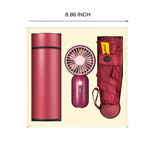 Mini Vacuum Cup Fan Umbrella Gift Set - Mini Vacuum Cup Fan Umbrella Gift Set - Image 1 of 4