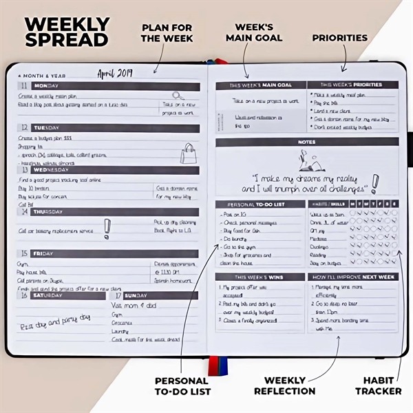 Time Management Weekly Monthly Planner - Time Management Weekly Monthly Planner - Image 2 of 4