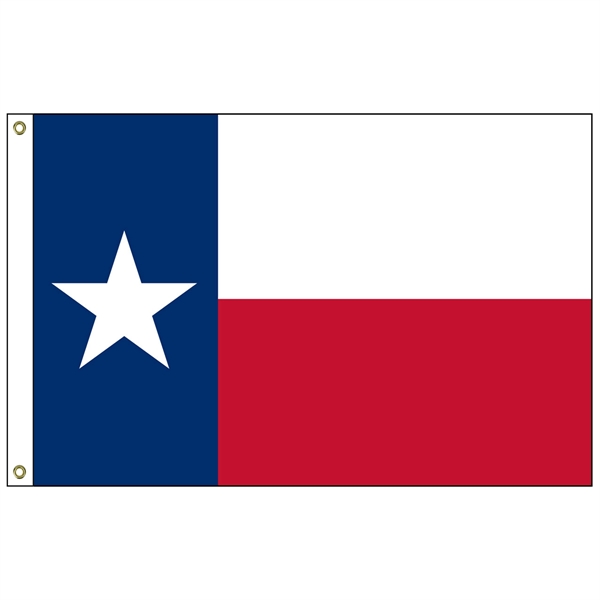 Texas 3' x 5' Nylon Flag w/ Heading & Grommets - Texas 3' x 5' Nylon Flag w/ Heading & Grommets - Image 0 of 0