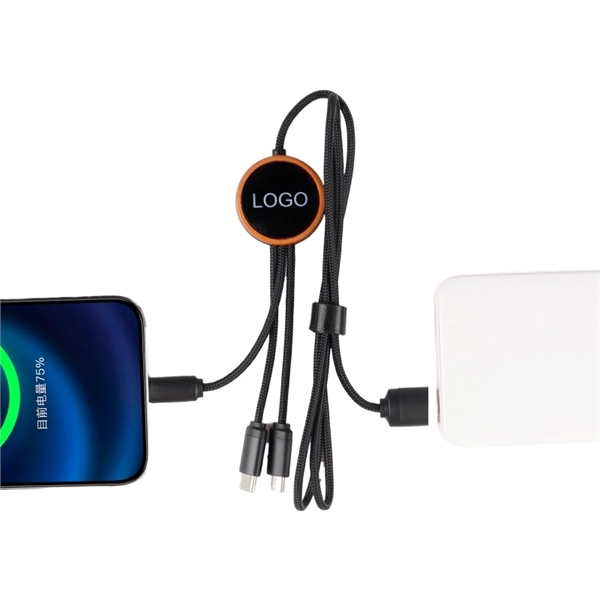 39 inch Eco-friendly LED Multifunction Charging Cable - 39 inch Eco-friendly LED Multifunction Charging Cable - Image 1 of 2