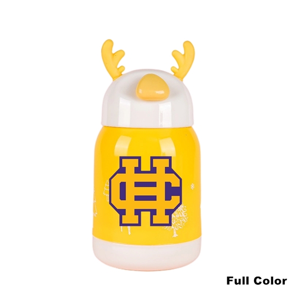 380 ML Glass Water Drinks Bottles Deer Cartoon Animal Cup - 380 ML Glass Water Drinks Bottles Deer Cartoon Animal Cup - Image 1 of 9