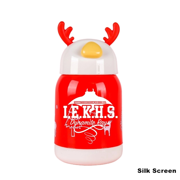 380 ML Glass Water Drinks Bottles Deer Cartoon Animal Cup - 380 ML Glass Water Drinks Bottles Deer Cartoon Animal Cup - Image 3 of 9