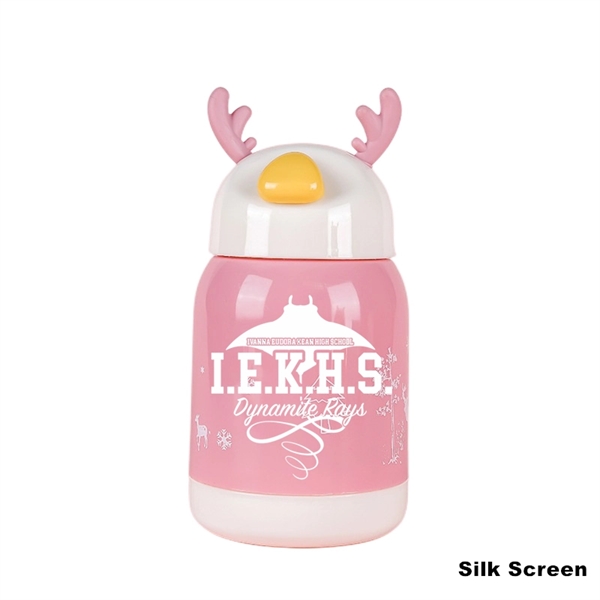 380 ML Glass Water Drinks Bottles Deer Cartoon Animal Cup - 380 ML Glass Water Drinks Bottles Deer Cartoon Animal Cup - Image 4 of 9