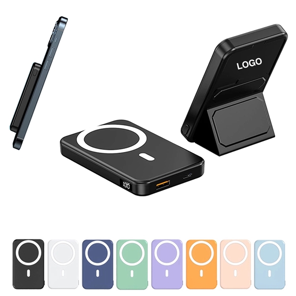 Portable Magnetic Wireless Charger Bank - Portable Magnetic Wireless Charger Bank - Image 0 of 7