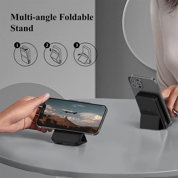 Portable Magnetic Wireless Charger Bank - Portable Magnetic Wireless Charger Bank - Image 2 of 7