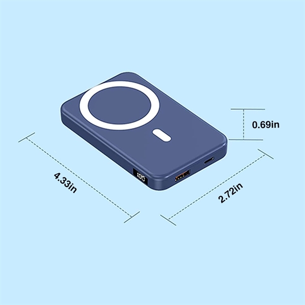Portable Magnetic Wireless Charger Bank - Portable Magnetic Wireless Charger Bank - Image 5 of 7