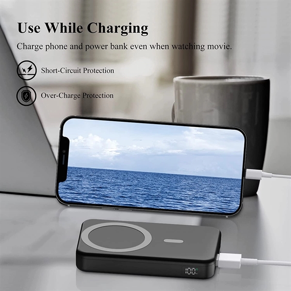 Portable Magnetic Wireless Charger Bank - Portable Magnetic Wireless Charger Bank - Image 7 of 7
