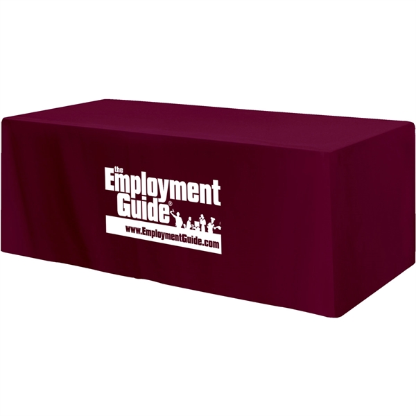 Fitted 3-sided Table Cover - fits 8 foot standard table - Fitted 3-sided Table Cover - fits 8 foot standard table - Image 1 of 8
