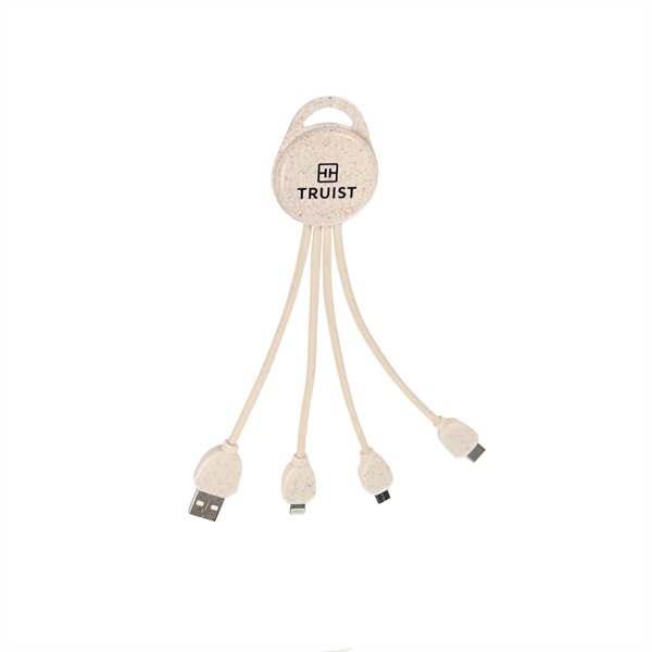 Wheat Straw 3-in-1 Charging Cable - Wheat Straw 3-in-1 Charging Cable - Image 0 of 1