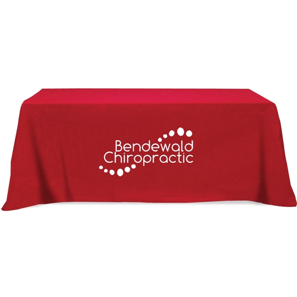 Custom Flat 3-sided Table Cover - fits 8 foot standard table