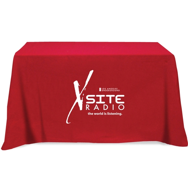 Custom Flat 4-sided Table Cover - fits 4 foot standard table