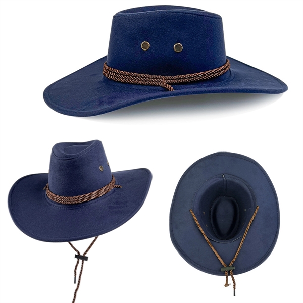 Felt Leather Suede Travel Cowboy Hat - Felt Leather Suede Travel Cowboy Hat - Image 2 of 9