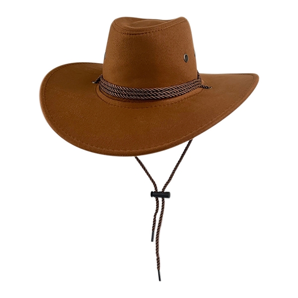 Felt Leather Suede Travel Cowboy Hat - Felt Leather Suede Travel Cowboy Hat - Image 4 of 9