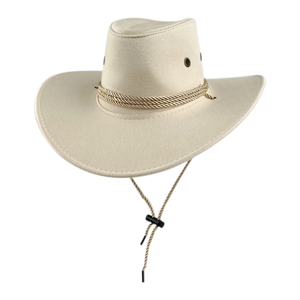 Felt Leather Suede Travel Cowboy Hat - Felt Leather Suede Travel Cowboy Hat - Image 7 of 9