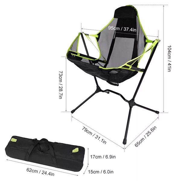 Folding Relaxed Outdoor Camping Rocking Chair - Folding Relaxed Outdoor Camping Rocking Chair - Image 2 of 3