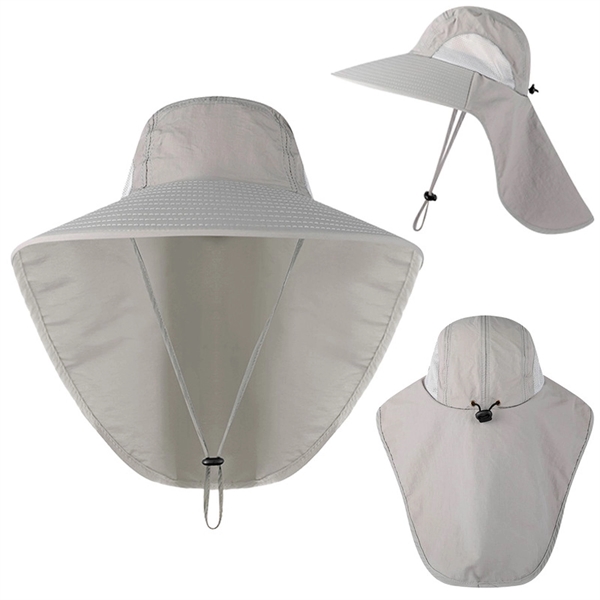 Hiking Wide Brim Sun Hat W/ Neck Flap - Hiking Wide Brim Sun Hat W/ Neck Flap - Image 12 of 12