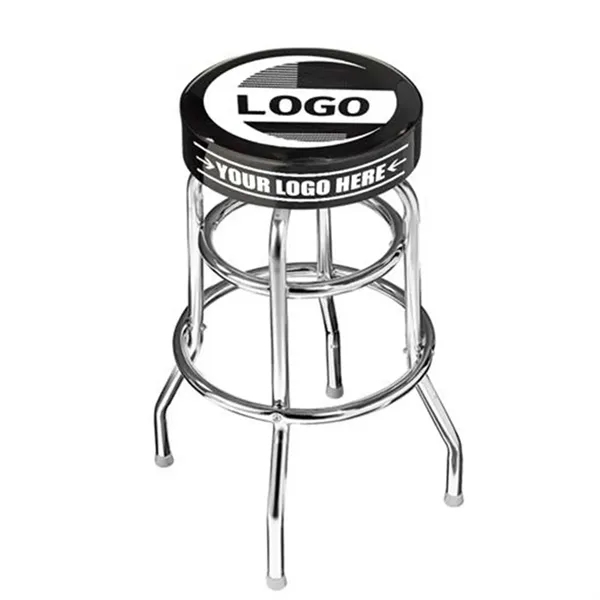 Custom Swivel Bar Stool With Chrome Plated Legs - Custom Swivel Bar Stool With Chrome Plated Legs - Image 0 of 2