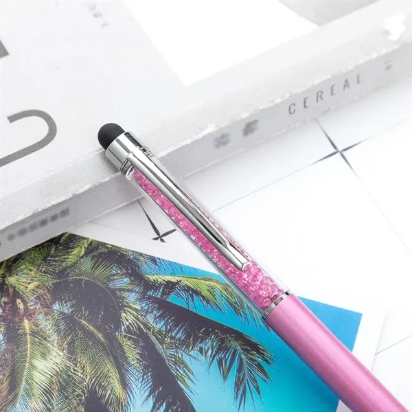 2 In 1 Metal Touch Stylus And Twist Crystal Ballpoint Pen - 2 In 1 Metal Touch Stylus And Twist Crystal Ballpoint Pen - Image 2 of 4