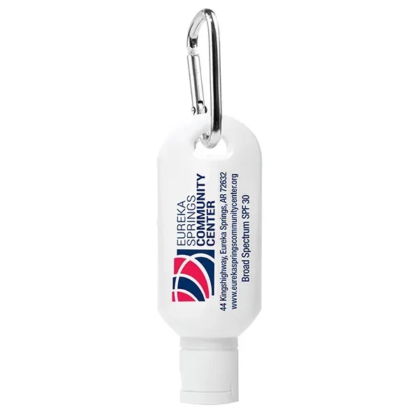Custom Broad Spectrum SPF 30 Sunscreen Lotion in Solid White Carabi