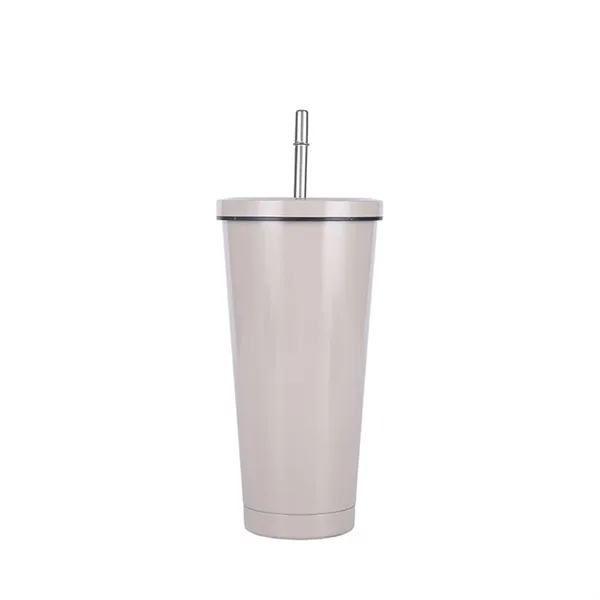 17 OZ Stainless Steel Tumbler Cup With Lid Straw - 17 OZ Stainless Steel Tumbler Cup With Lid Straw - Image 9 of 11