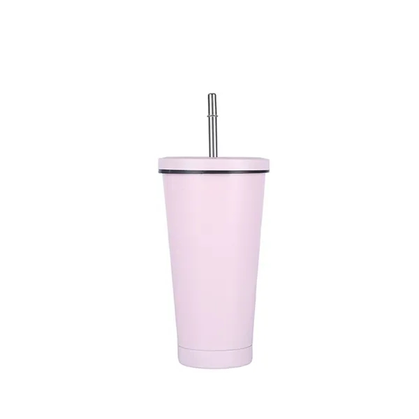 17 OZ Stainless Steel Tumbler Cup With Lid Straw - 17 OZ Stainless Steel Tumbler Cup With Lid Straw - Image 10 of 11