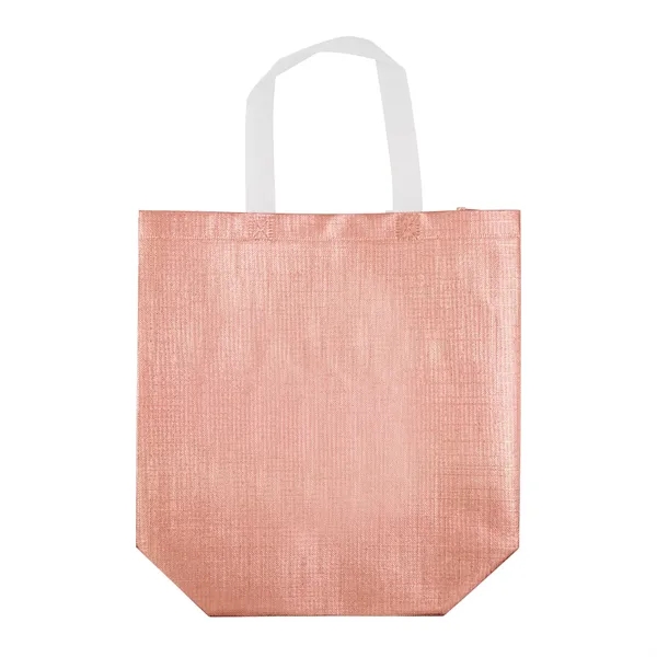 Metallic Laminated Shopping Tote - Metallic Laminated Shopping Tote - Image 2 of 3