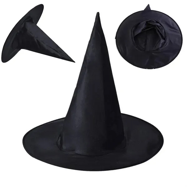 Black Halloween Witch Hat Party Cap - Black Halloween Witch Hat Party Cap - Image 0 of 2