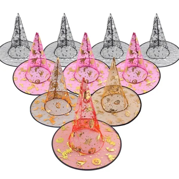 Black Halloween Witch Hat Party Cap - Black Halloween Witch Hat Party Cap - Image 1 of 2