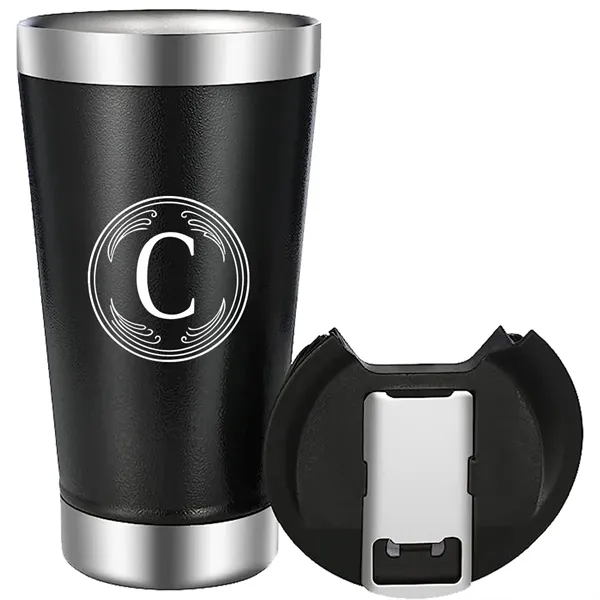 16Oz Stainless Steel Mug With Bottle Opener - 16Oz Stainless Steel Mug With Bottle Opener - Image 0 of 1