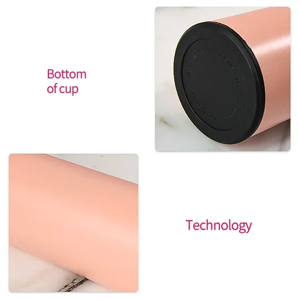 17Oz Insulated Bottle With Wood Grain Lid - 17Oz Insulated Bottle With Wood Grain Lid - Image 1 of 3