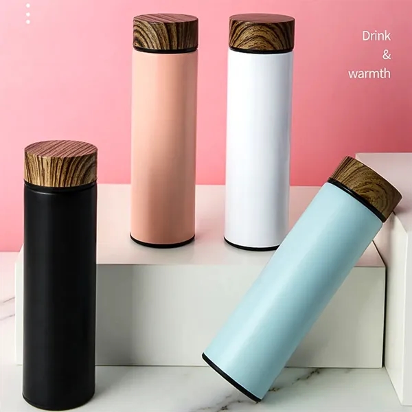 17Oz Insulated Bottle With Wood Grain Lid - 17Oz Insulated Bottle With Wood Grain Lid - Image 3 of 3
