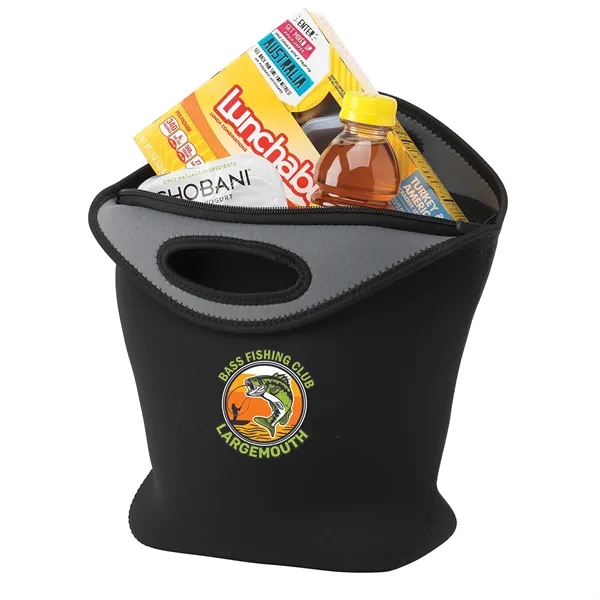 Large Hideway Lunch Tote Cooler (Black Neoprene)