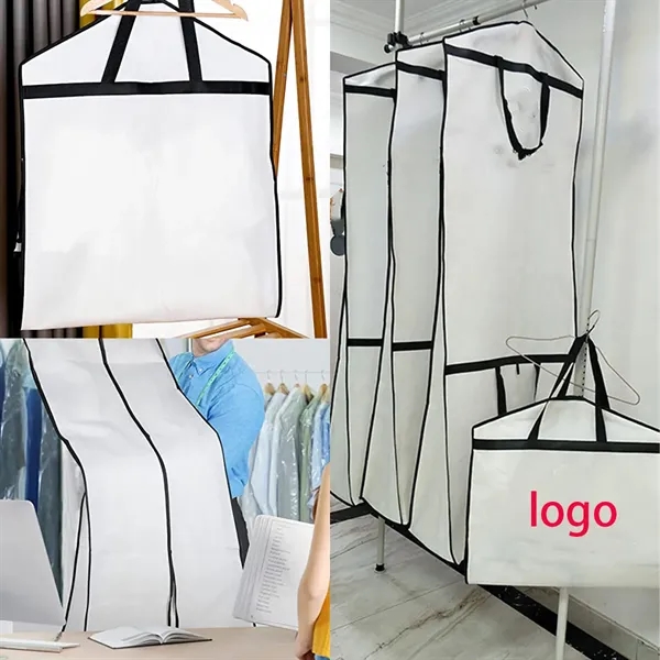 Hanging Foldable Non Woven Large Garment Covers With Zipper - Hanging Foldable Non Woven Large Garment Covers With Zipper - Image 2 of 2