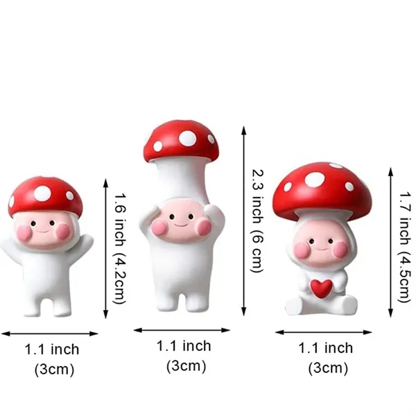 Cartoon Mushroom Fridge Magnets - Cartoon Mushroom Fridge Magnets - Image 3 of 5