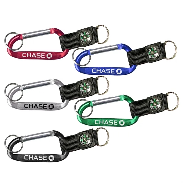 Monster Carabiner with Compass and Split Key Ring - Monster Carabiner with Compass and Split Key Ring - Image 0 of 5