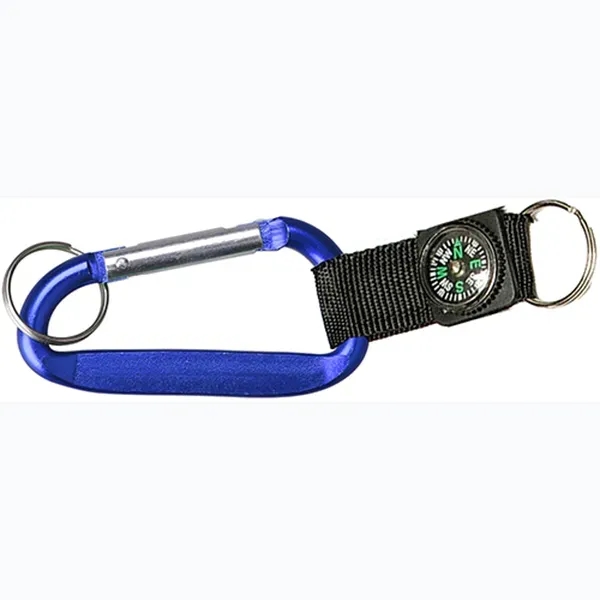 Monster Carabiner with Compass and Split Key Ring - Monster Carabiner with Compass and Split Key Ring - Image 1 of 5