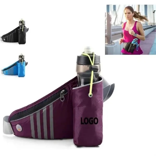 Quality Waist Bag With Bottle Holder - Quality Waist Bag With Bottle Holder - Image 1 of 4
