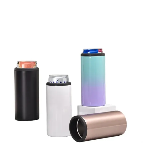 12 oz Sublimation Slim Skinny White Stainless Steel Can Cool - 12 oz Sublimation Slim Skinny White Stainless Steel Can Cool - Image 12 of 17