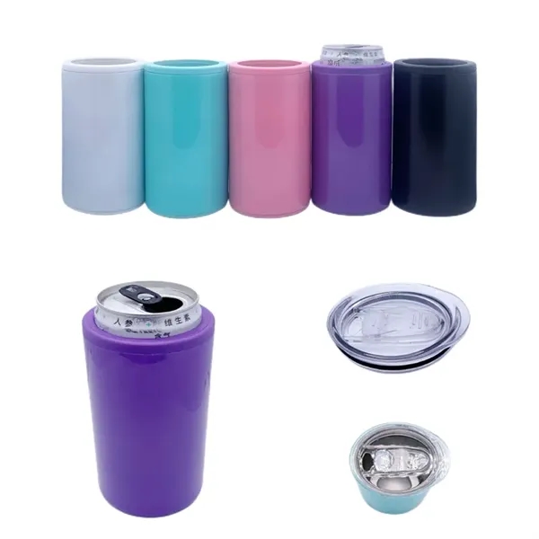 12 oz Sublimation Slim Skinny White Stainless Steel Can Cool - 12 oz Sublimation Slim Skinny White Stainless Steel Can Cool - Image 13 of 17