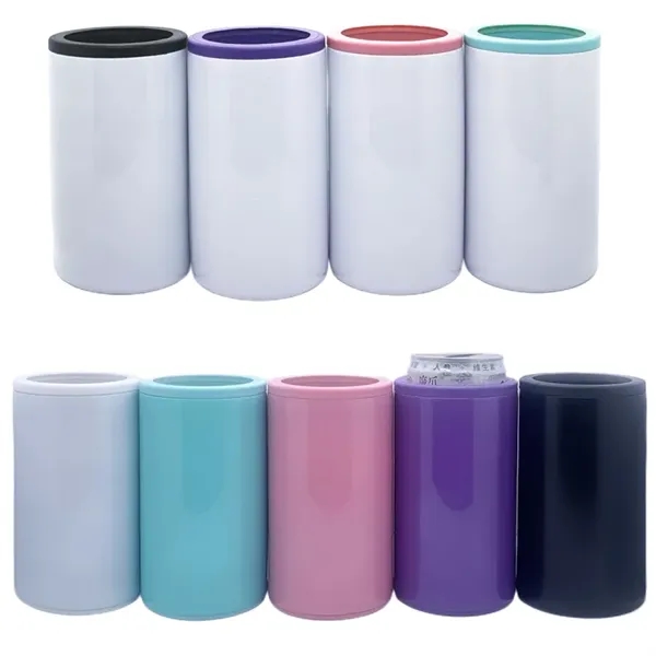 12 oz Sublimation Slim Skinny White Stainless Steel Can Cool - 12 oz Sublimation Slim Skinny White Stainless Steel Can Cool - Image 15 of 17