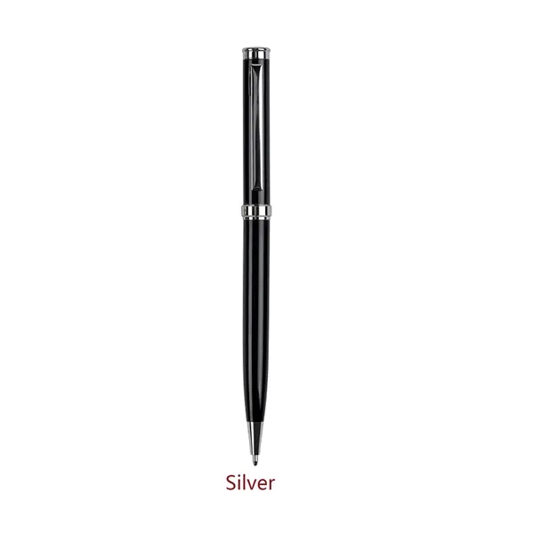 Executive Pens- Officematics Silver Trim Black Ballpoint Pen - Executive Pens- Officematics Silver Trim Black Ballpoint Pen - Image 1 of 2