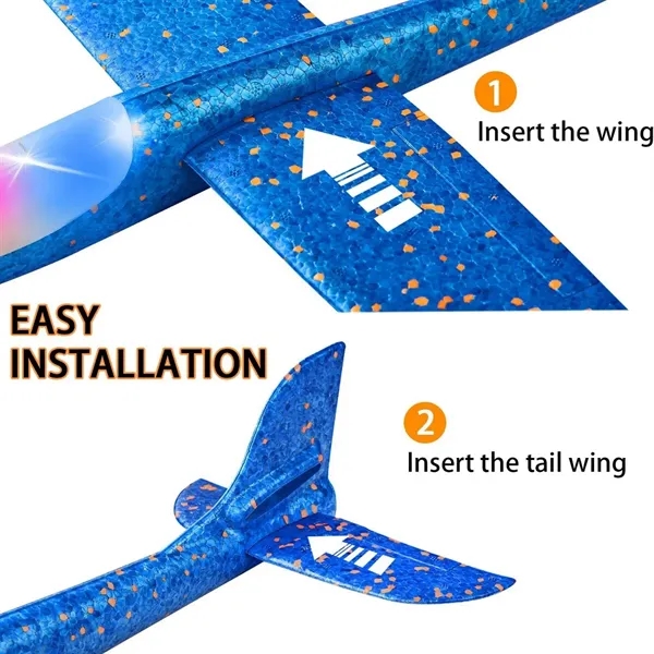17.5" LED Throwing Foam Plane - 17.5" LED Throwing Foam Plane - Image 2 of 3