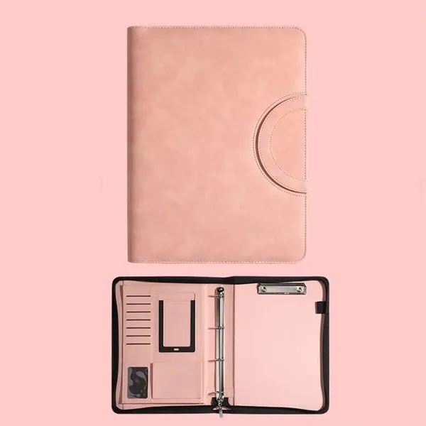 Zippered Leather Portfolio with Hidden Handle - Zippered Leather Portfolio with Hidden Handle - Image 2 of 3