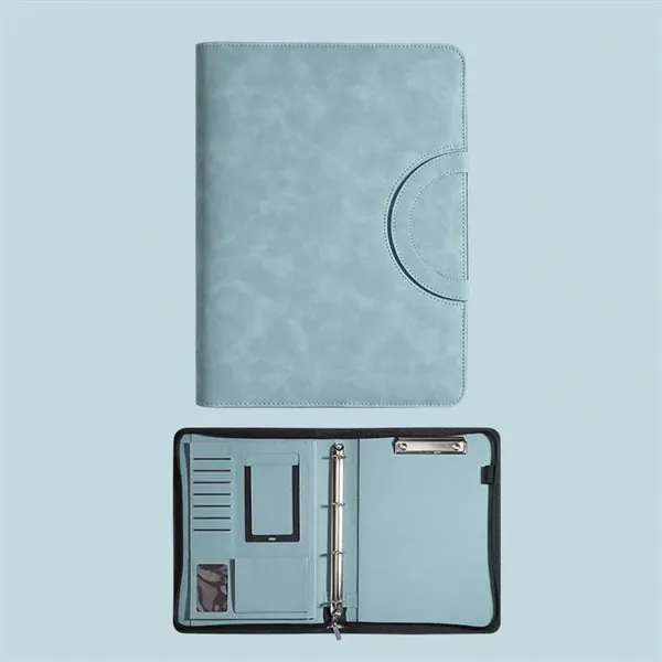 Zippered Leather Portfolio with Hidden Handle - Zippered Leather Portfolio with Hidden Handle - Image 3 of 3