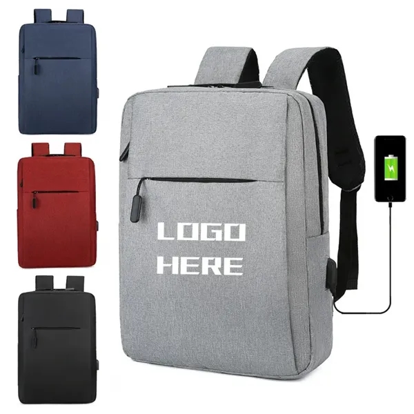 Laptop Backpack With Usb Charging Port - Laptop Backpack With Usb Charging Port - Image 0 of 8