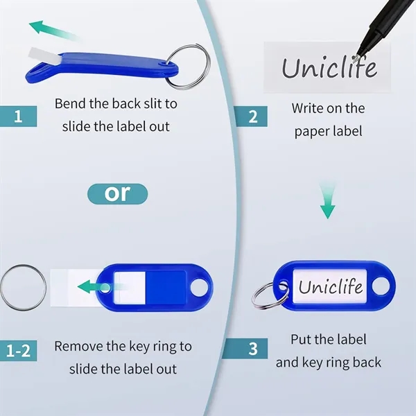 Tough Plastic Key Tags With Split Ring Label Window - Tough Plastic Key Tags With Split Ring Label Window - Image 2 of 4