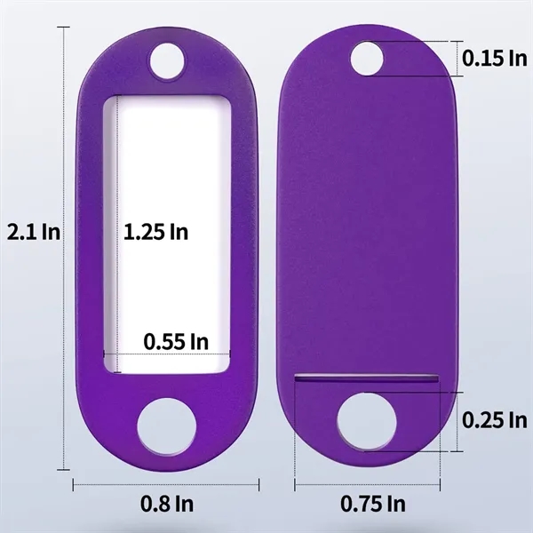 Tough Plastic Key Tags With Split Ring Label Window - Tough Plastic Key Tags With Split Ring Label Window - Image 4 of 4