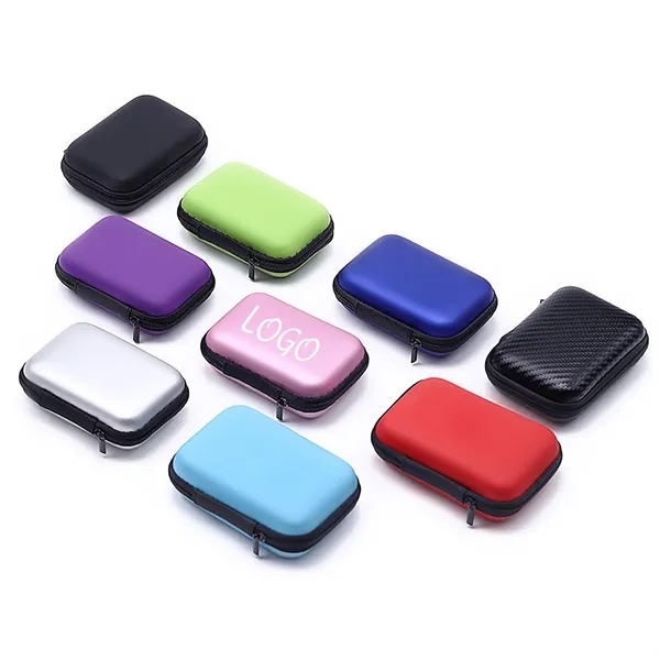 Square Shell Eva Zipper Earphone Case - Square Shell Eva Zipper Earphone Case - Image 0 of 8