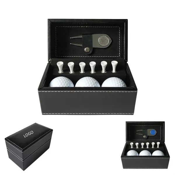 The Custom Logo Pro 3-Ball Golf Kit Box - The Custom Logo Pro 3-Ball Golf Kit Box - Image 0 of 2